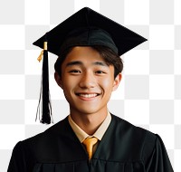 PNG  Half-Asian-american boy graduation portrait student. AI generated Image by rawpixel.
