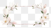 PNG  Magnolia border frame blossom flower plant. AI generated Image by rawpixel.