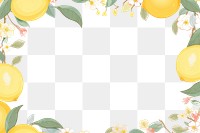 PNG  Lemon border frame backgrounds fruit plant. AI generated Image by rawpixel.