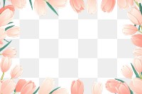 PNG  Tulip border frame backgrounds outdoors pattern. AI generated Image by rawpixel.