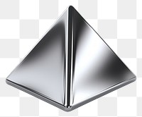 PNG Triangle Chrome material triangle silver white background.