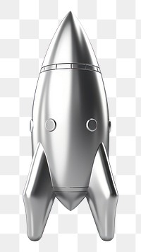 PNG Rocket Chrome material rocket white background spacecraft.