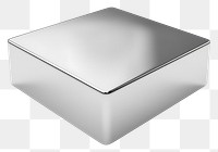 PNG Square Chrome material silver white background simplicity.