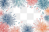 PNG Firework frame fireworks pattern backgrounds. AI generated Image by rawpixel.