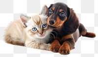 PNG  Ragdoll kitten and Dachshund aka teckel puppy dachshund animal mammal.