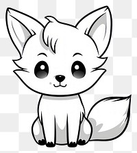 PNG Cute fox drawing animal sketch. AI generated Image by rawpixel.