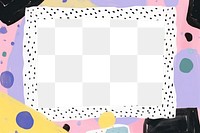 PNG Pattern blackboard rectangle confetti.