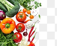 PNG  Fresh colorful organic vegetables food cauliflower ingredient.
