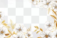 PNG Daisy border frame backgrounds pattern white