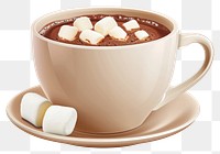 PNG  Hot chocolate cup dessert coffee drink.