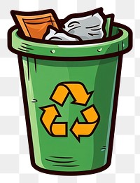 PNG Recyclable garbage white background container. AI generated Image by rawpixel.
