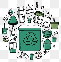 PNG Recycle white background container recycling. AI generated Image by rawpixel.