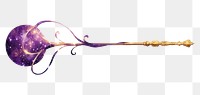 PNG Magic wand purple creativity cartoon.