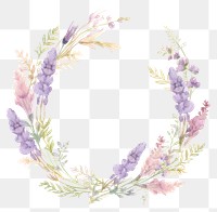PNG  Lavender pattern flower wreath. AI generated Image by rawpixel.
