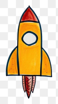 PNG Post it with rocket doodle representation spaceplane creativity.