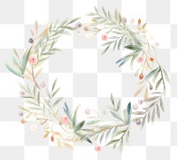 PNG  Olive branch wreath pattern white background. AI generated Image by rawpixel.