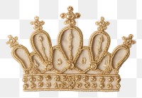 PNG Crown in embroidery style jewelry accessories simplicity.