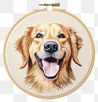 PNG Dog smile embroidery mammal animal.