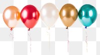 PNG Balloon ribbon red white background.