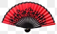 PNG Red and black asian hand fan white background umbrella dynamite.