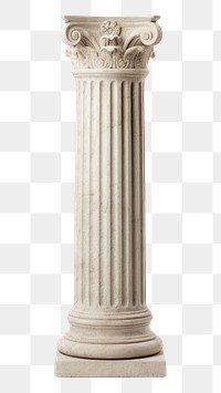 PNG Old classical greek column architecture white background sculpture