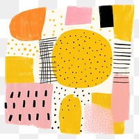 PNG  Craft paper collage element pattern backgrounds yellow.
