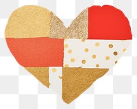 PNG  Glitter paper collage element pattern heart white background.