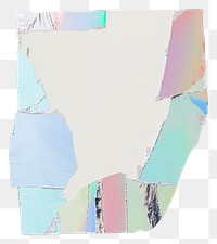 PNG  Holographic paper collage element backgrounds art map.