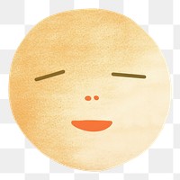 PNG Sleepy face emoji white background anthropomorphic representation. 