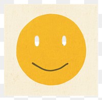 PNG  Smiley emoji white background anthropomorphic creativity. AI generated Image by rawpixel.