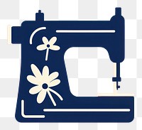 PNG  Sewing machine icon flower technology creativity.