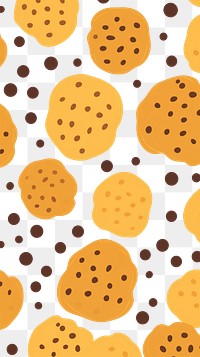 PNG Cute cookie pattern backgrounds food. AI generated Image by rawpixel.