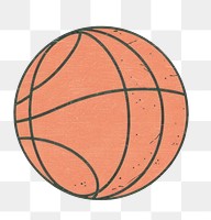 PNG Basketball sports drawing pattern.