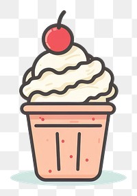 PNG Dessert cupcake cream food.