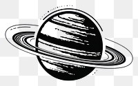 PNG Saturn icon planet shape space.