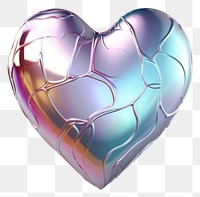 PNG Crack heart iridescent white background creativity jewelry.