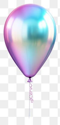 PNG Balloon iridescent white background lightweight celebration.