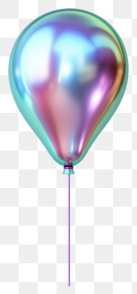PNG Balloon iridescent white background lightweight celebration