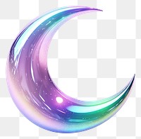 PNG Crescent moon iridescent purple nature night.