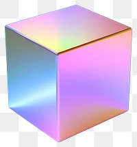 PNG Square iridescent toy white background refraction.