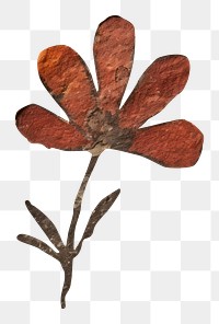 PNG Cave painting of Flower rock creativity textured.