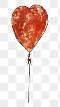 PNG Paleolithic cave art painting style of Balloon balloon weathered textured.