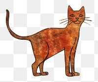 PNG Paleolithic cave art painting style of Cat ancient animal mammal.
