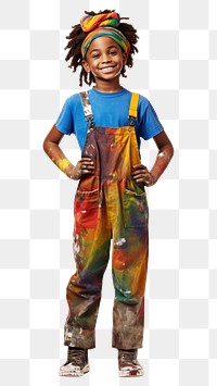 PNG Painter costume smile happy. AI generated Image by rawpixel.