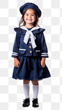PNG Navy costume child girl. AI generated Image by rawpixel.