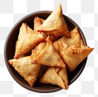 PNG Photo of samosa plate food appetizer.