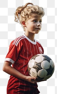 PNG Soccer player ball football portrait. AI generated Image by rawpixel.