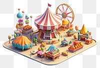 PNG  Cute carnival fun representation architecture.