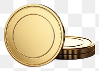 PNG Coin money gold white background.