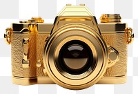 PNG Camera gold white background electronics.